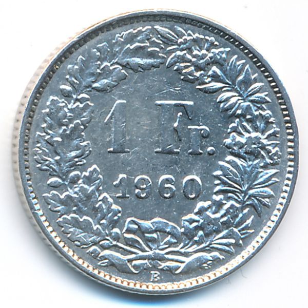 Швейцария, 1 франк (1960 г.)