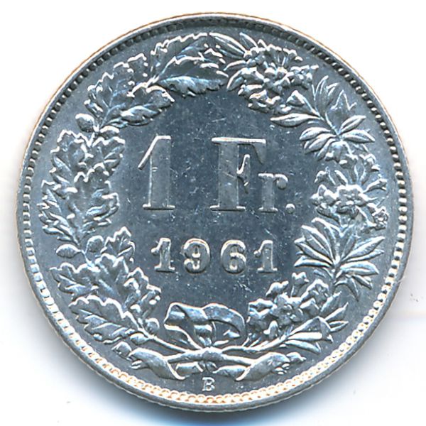 Швейцария, 1 франк (1961 г.)
