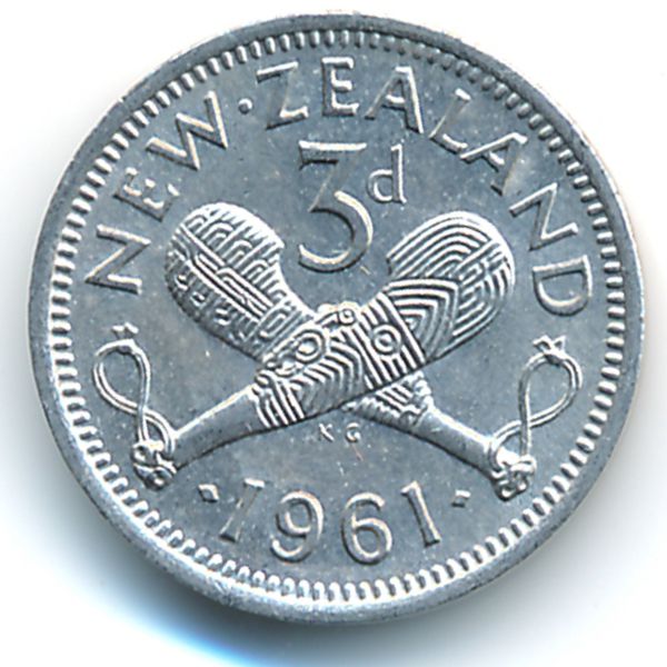 Новая Зеландия, 3 пенса (1961 г.)