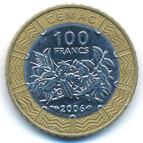 Центральная Африка, 100 франков КФА (2006 г.)