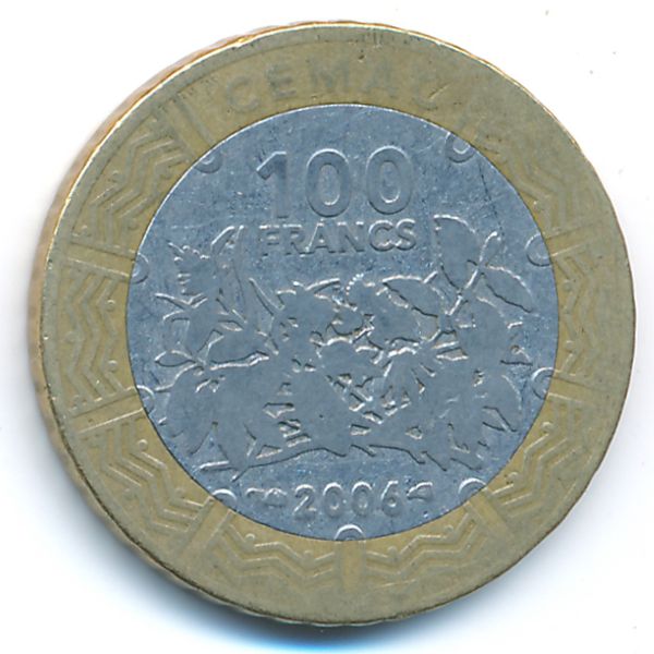 Центральная Африка, 100 франков КФА (2006 г.)