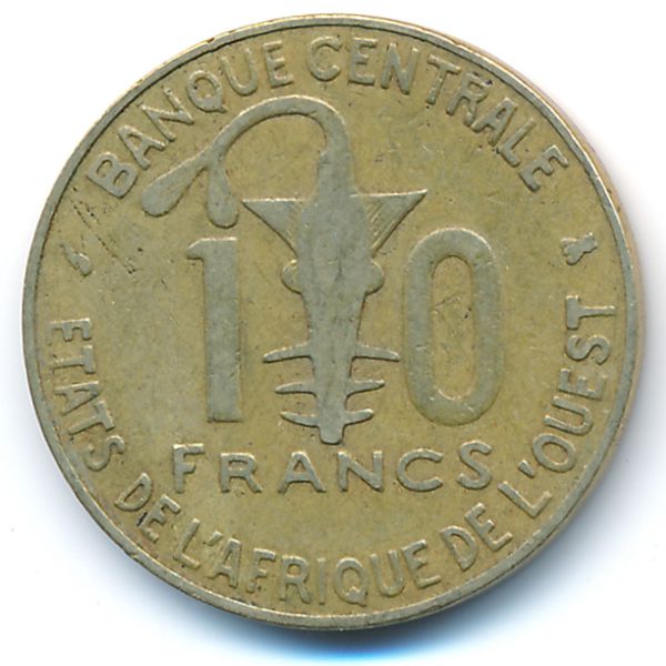 Западная Африка, 10 франков (1999 г.)