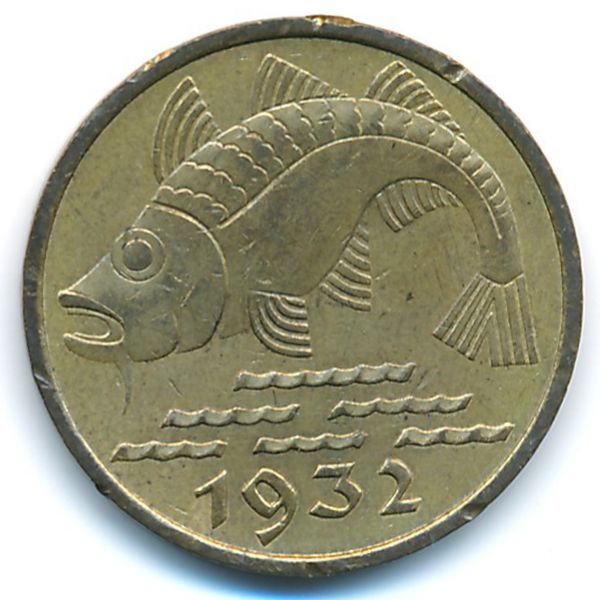 Данциг, 10 пфеннигов (1932 г.)