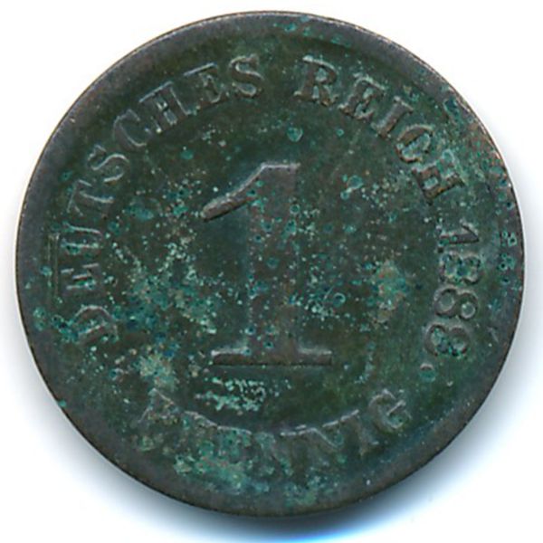 Германия, 1 пфенниг (1888 г.)