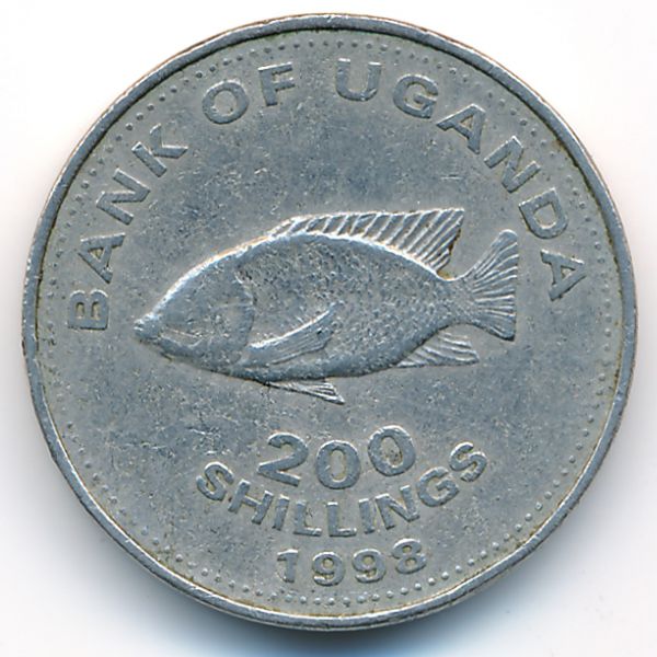 Уганда, 200 шиллингов (1998 г.)