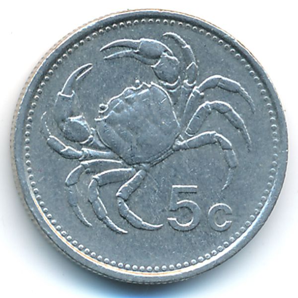 Мальта, 5 центов (1986 г.)