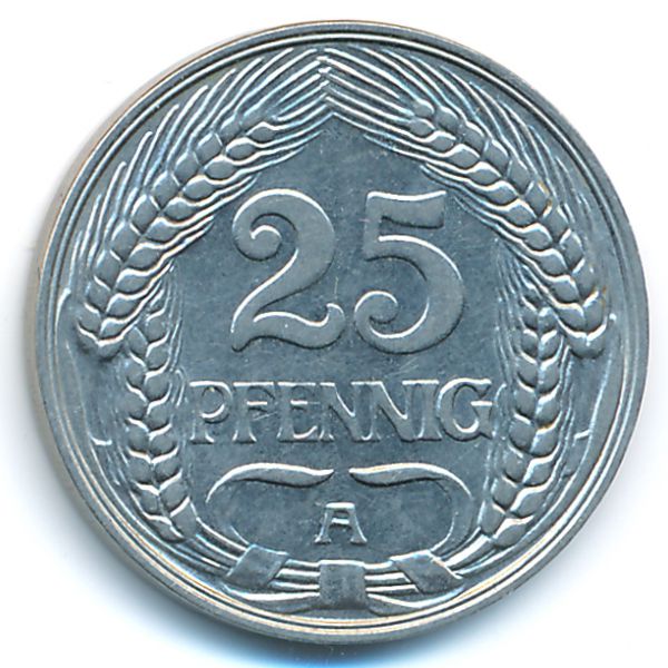 Германия, 25 пфеннигов (1910 г.)