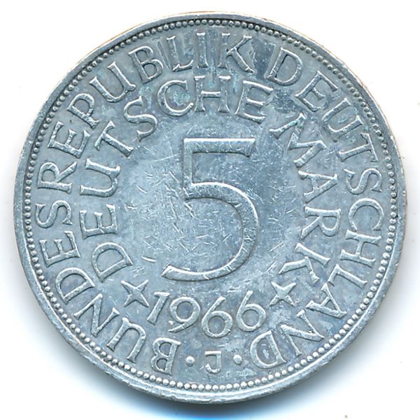ФРГ, 5 марок (1966 г.)