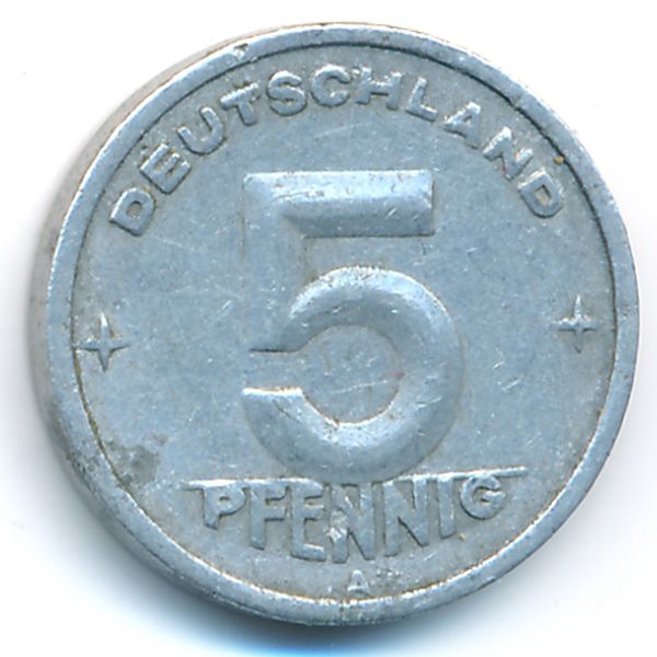 ГДР, 5 пфеннигов (1949 г.)