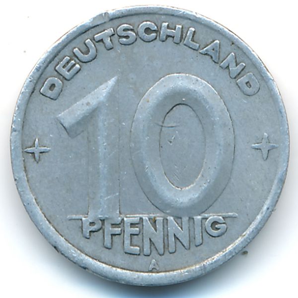 ГДР, 10 пфеннигов (1948 г.)