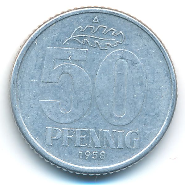 ГДР, 50 пфеннигов (1958 г.)