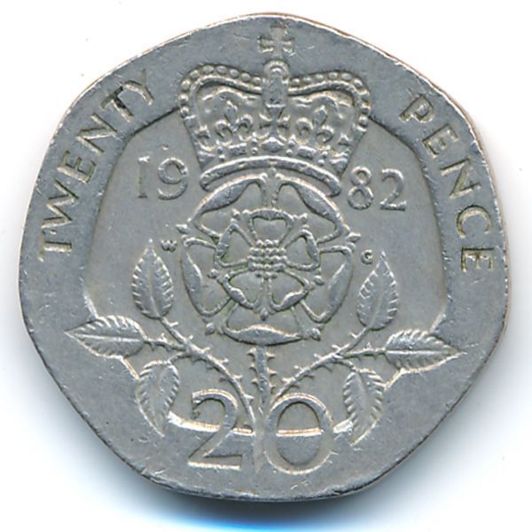 Великобритания, 20 пенсов (1982 г.)