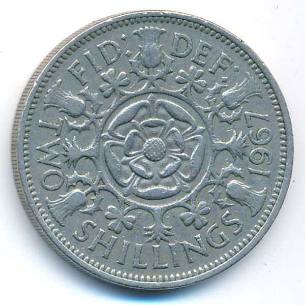 Великобритания, 2 шиллинга (1967 г.)