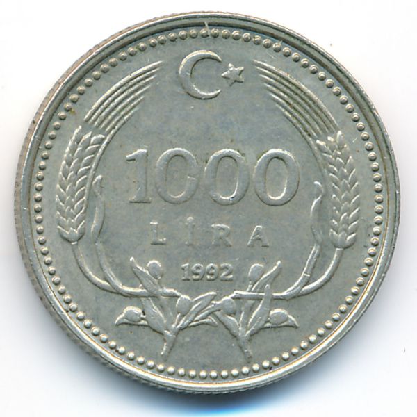 Турция, 1000 лир (1992 г.)
