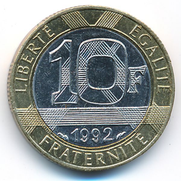 Франция, 10 франков (1992 г.)