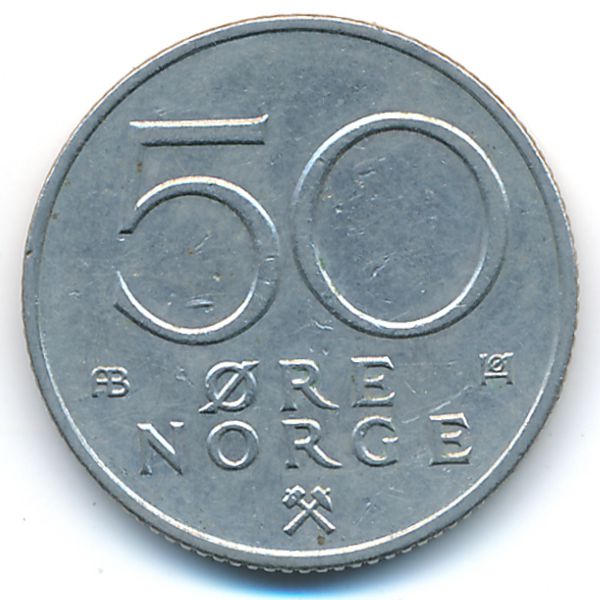 Норвегия, 50 эре (1975 г.)