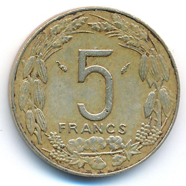 Центральная Африка, 5 франков (1983 г.)