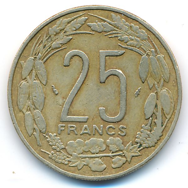 Центральная Африка, 25 франков (1975 г.)