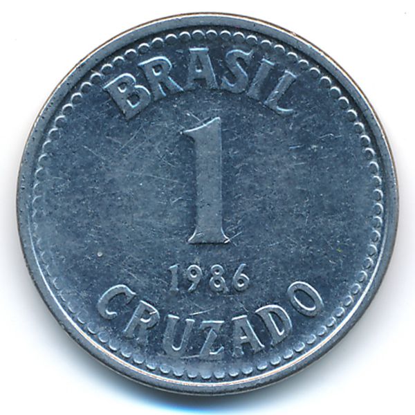 Бразилия, 1 крузадо (1986 г.)