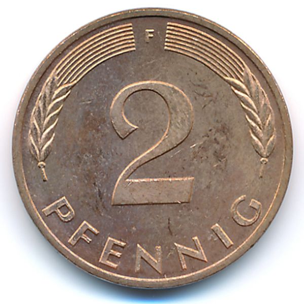 ФРГ, 2 пфеннига (1983 г.)