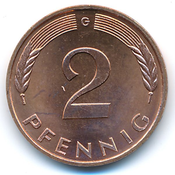 ФРГ, 2 пфеннига (1991 г.)
