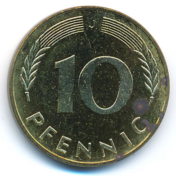 ФРГ, 10 пфеннигов (1978 г.)
