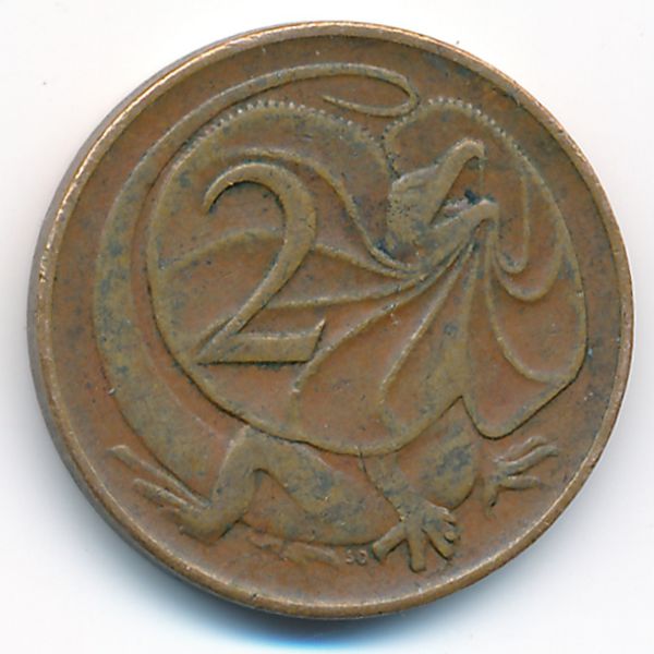 Австралия, 2 цента (1966 г.)