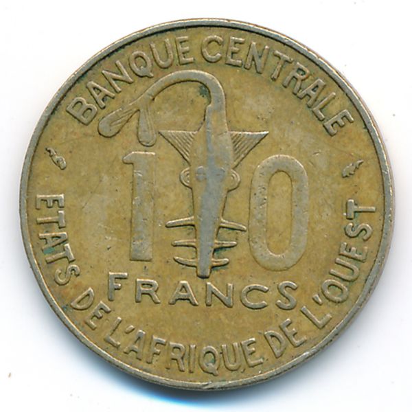 Западная Африка, 10 франков (1975 г.)