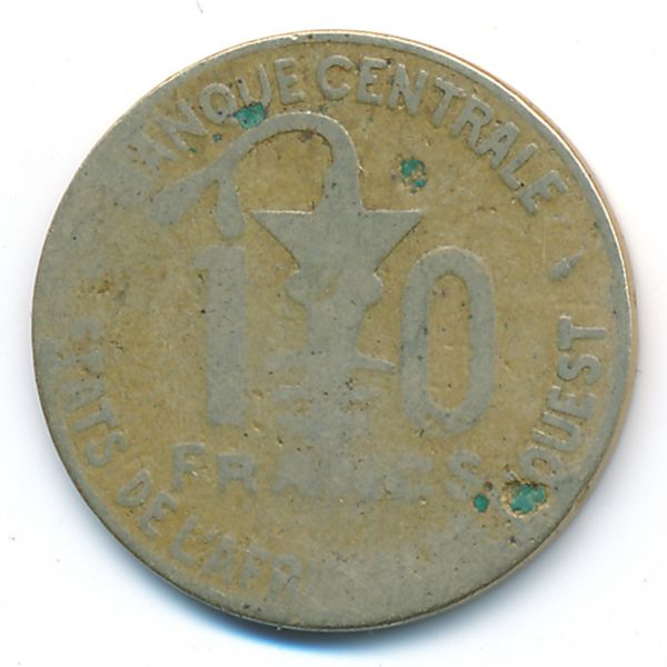 Западная Африка, 10 франков (1976 г.)