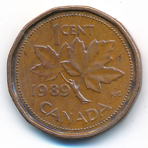 Канада, 1 цент (1989 г.)