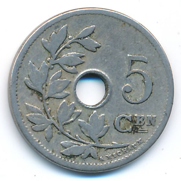Бельгия, 5 сентим (1905 г.)