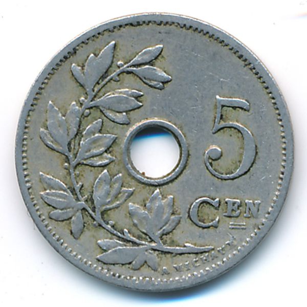 Бельгия, 5 сентим (1906 г.)