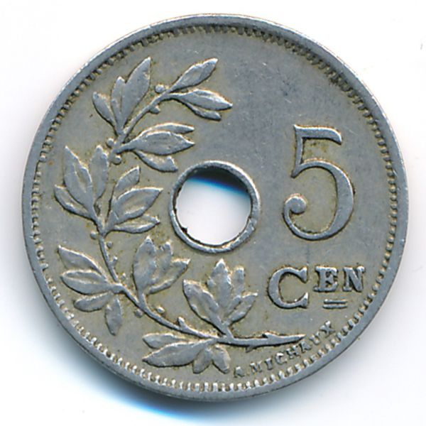 Бельгия, 5 сентим (1925 г.)