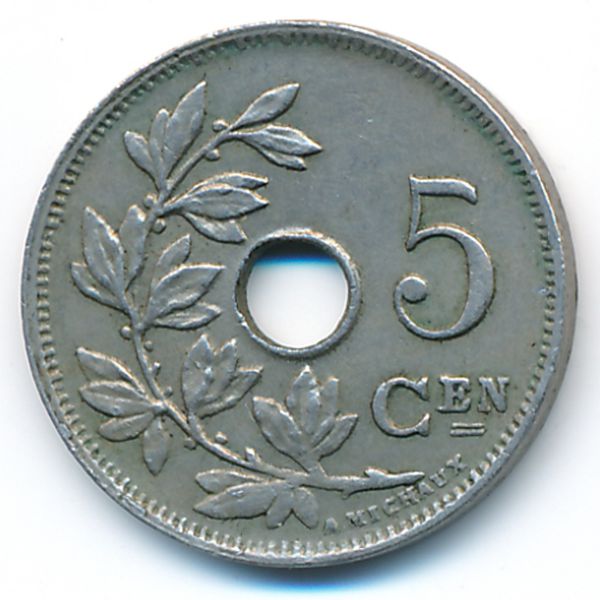 Бельгия, 5 сентим (1927 г.)