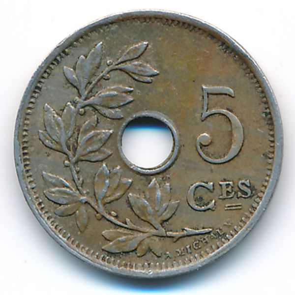 Бельгия, 5 сентим (1928 г.)