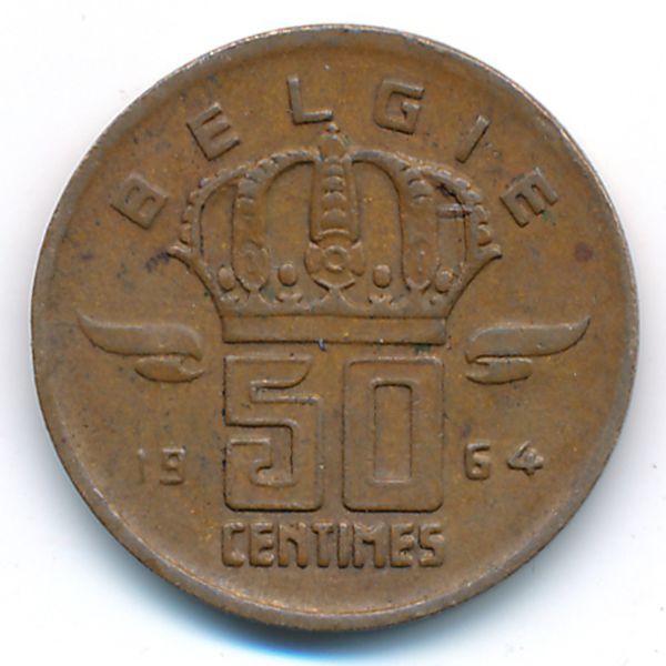 Бельгия, 50 сентим (1964 г.)
