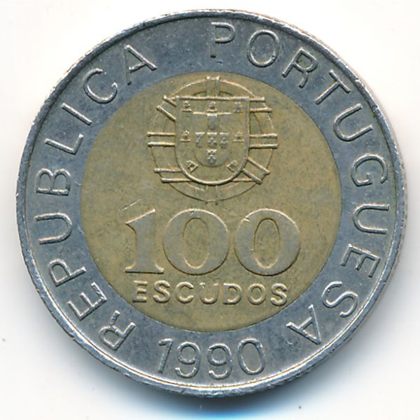 Португалия, 100 эскудо (1990 г.)