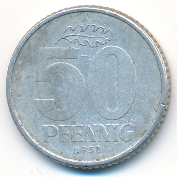 ГДР, 50 пфеннигов (1958 г.)