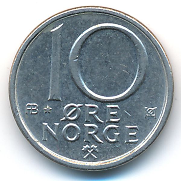 Норвегия, 10 эре (1980 г.)