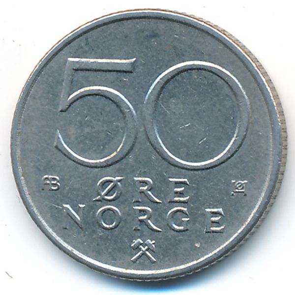 Норвегия, 50 эре (1976 г.)