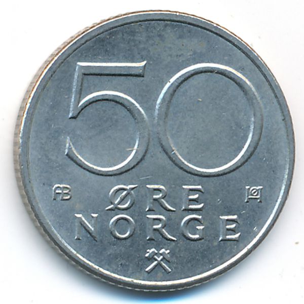 Норвегия, 50 эре (1977 г.)