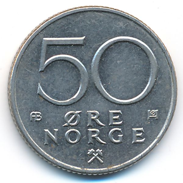 Норвегия, 50 эре (1980 г.)