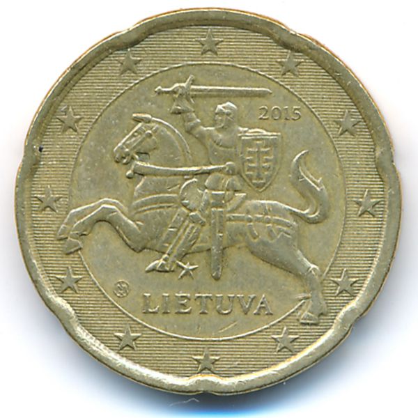 Литва, 20 евроцентов (2015 г.)