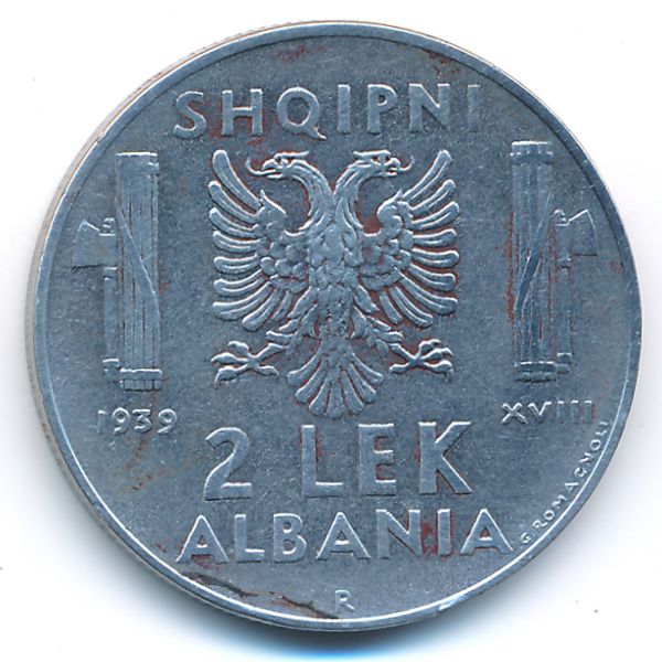 Албания, 2 лека (1939 г.)