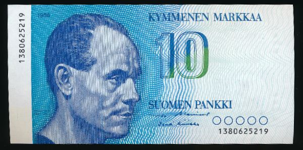 Финляндия, 10 марок (1986 г.)