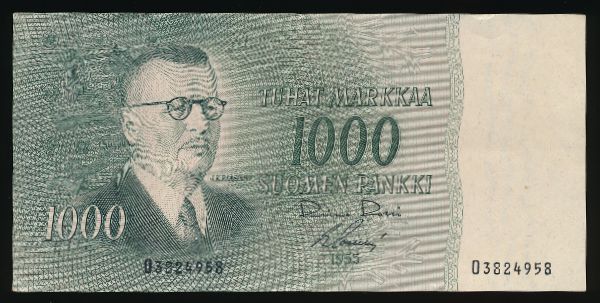 Финляндия, 1000 марок (1955 г.)