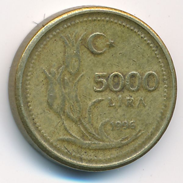 Турция, 5000 лир (1996 г.)
