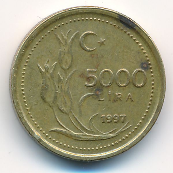 Турция, 5000 лир (1997 г.)