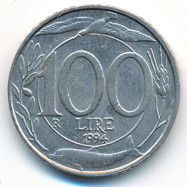 Италия, 100 лир (1994 г.)