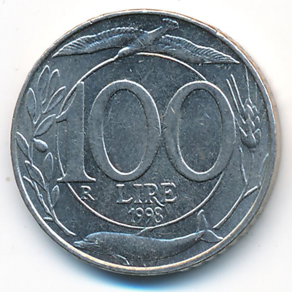 Италия, 100 лир (1998 г.)